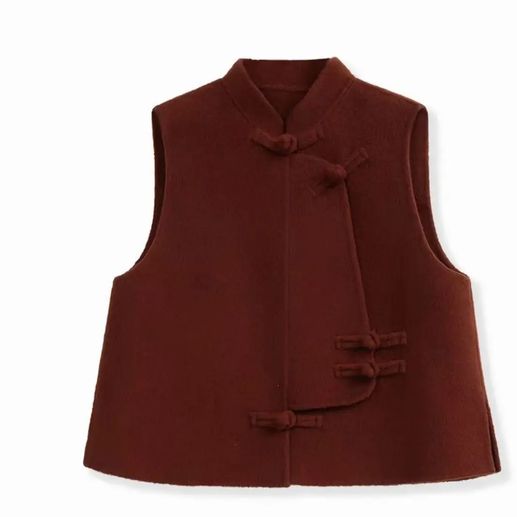 001马甲新中式国风双面盘扣时尚女士马甲秋冬款中国风004