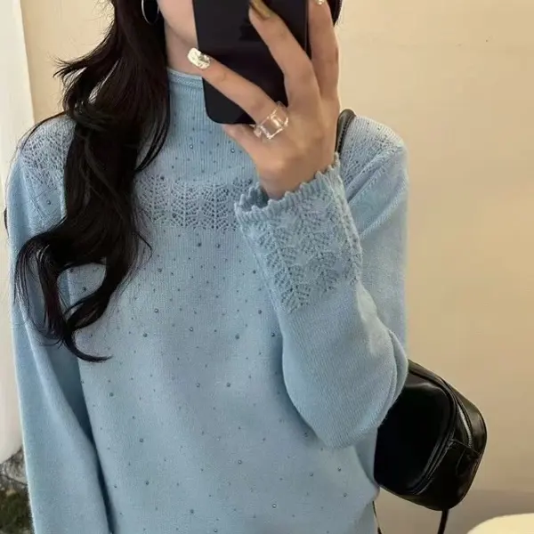 一禾韩版半高领毛衣no退no换