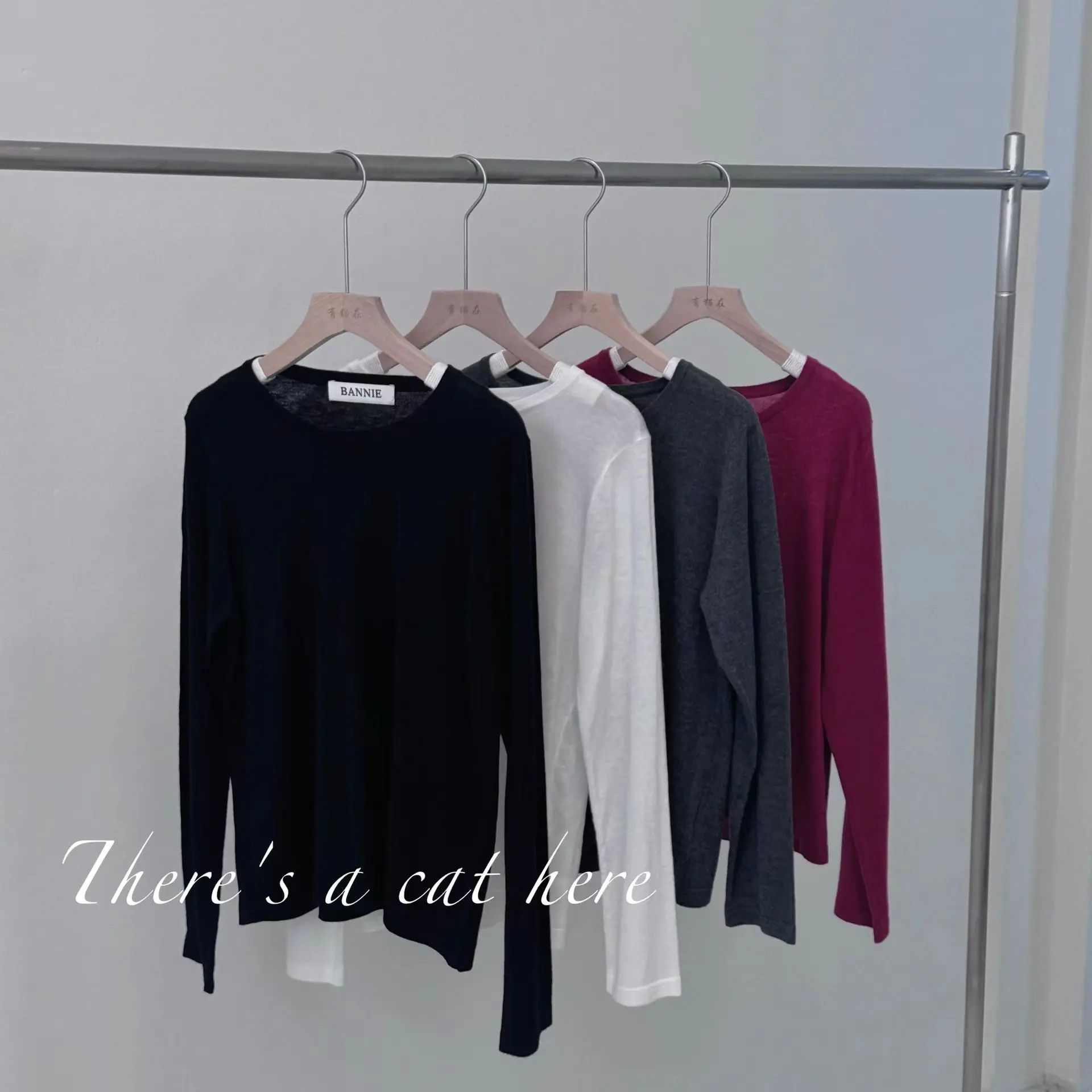 纯色天丝羊毛圆领长袖百搭秋冬打底衫宽松