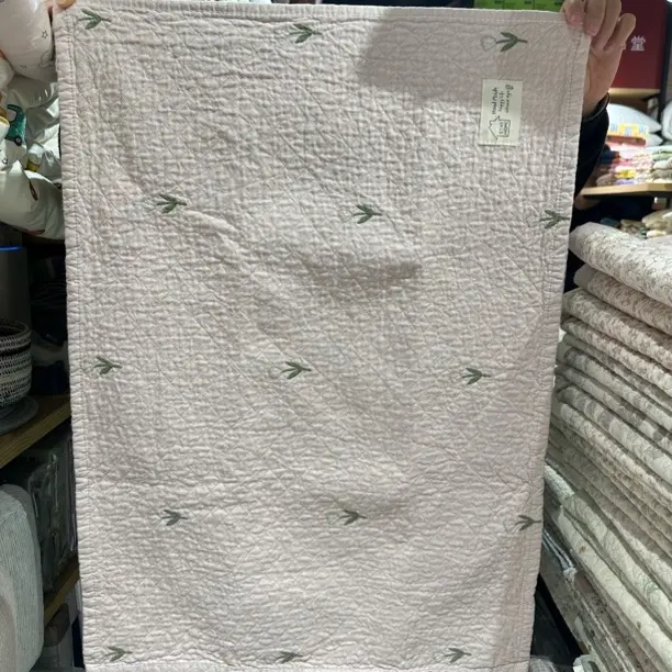 纯棉纱布枕巾全棉色织提花简约日系ins风轻奢舒适透气52x75cm