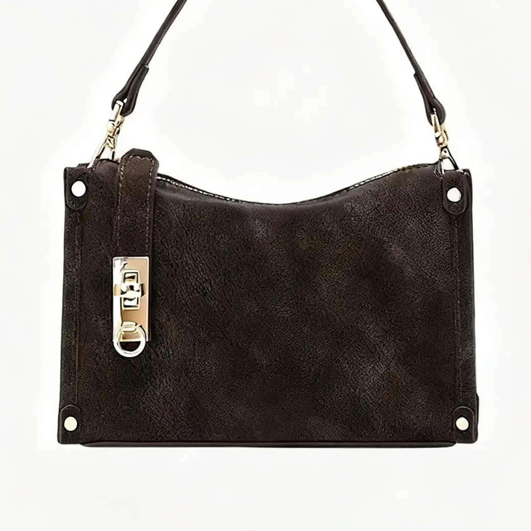 秋冬新款小众慵懒风复古学院风通勤大容量单肩斜挎盒子