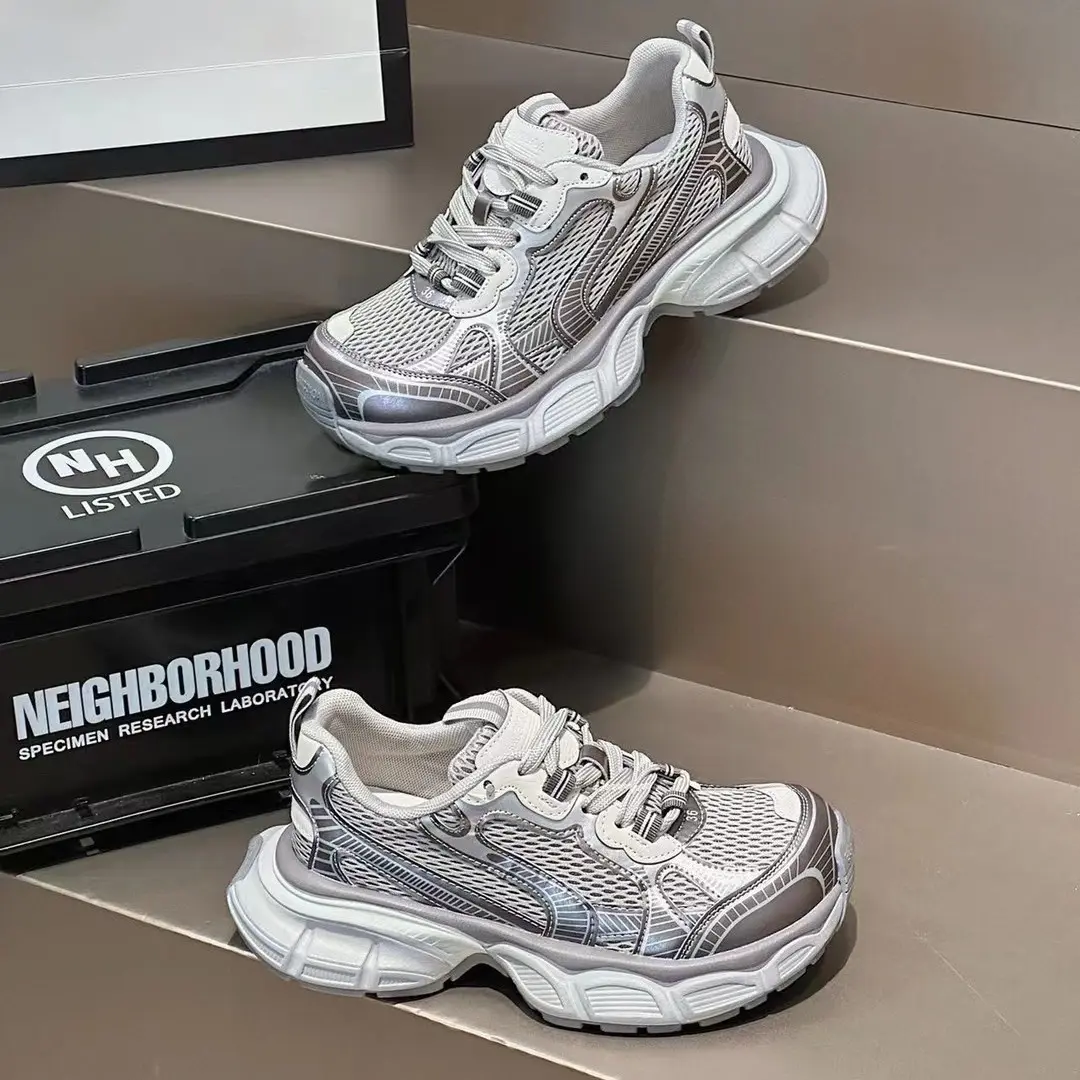 巴黎厚底增高时尚老爹鞋女2025秋新款百搭软底舒适休闲运动鞋DY58