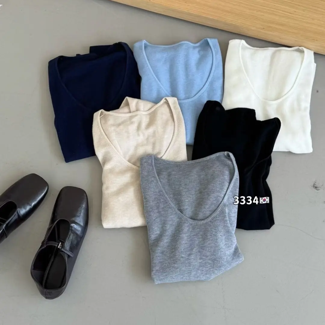 绵亲肤显瘦百搭针织打底上衣网红长袖女