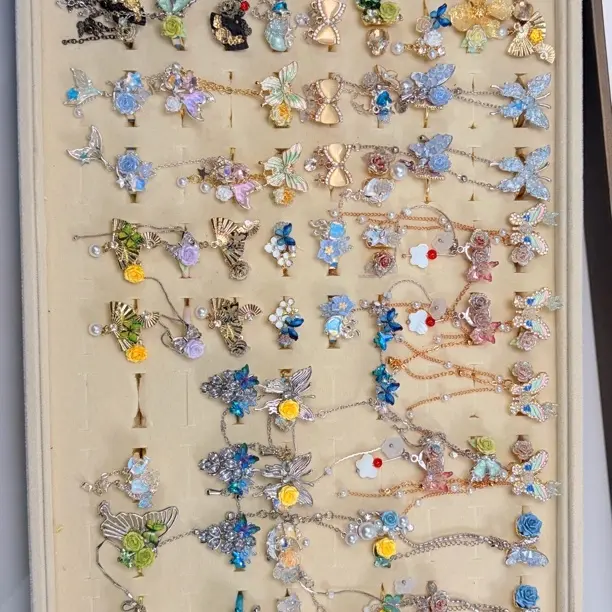 合金亚克力戒指 戒指时尚轻奢不撞款式默，认，微，瑕，无，售，后