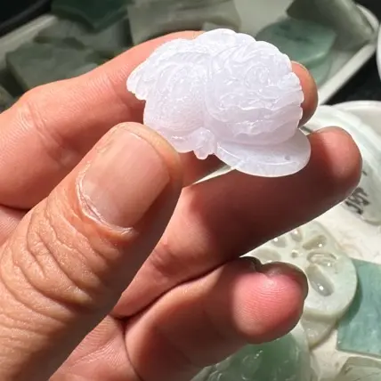 A货紫罗兰金蝉牌宽41高31厚18送绳精雕