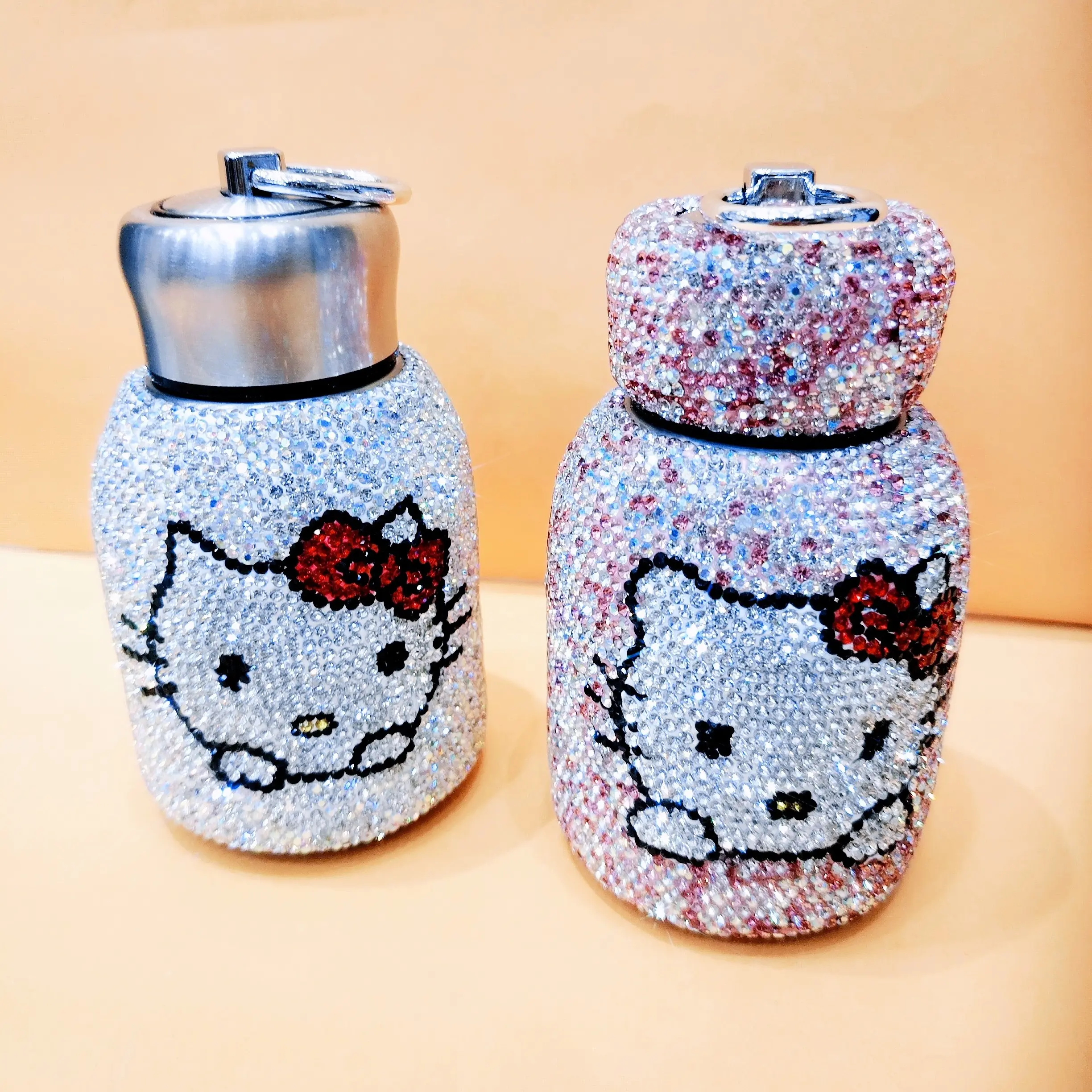 高颜值便携镶钻户外小巧镶钻保温杯