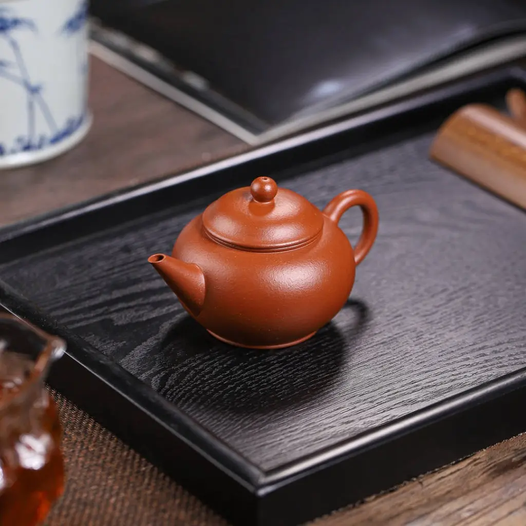 稀少黄龙山本山小红泥精工水平紫砂壶