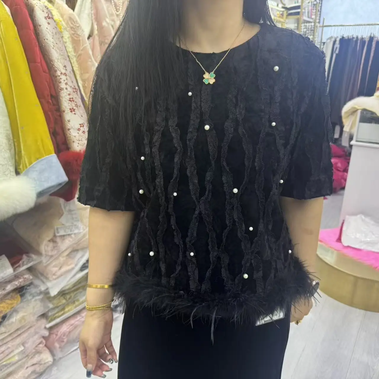 韩版时尚气质短袖上衣