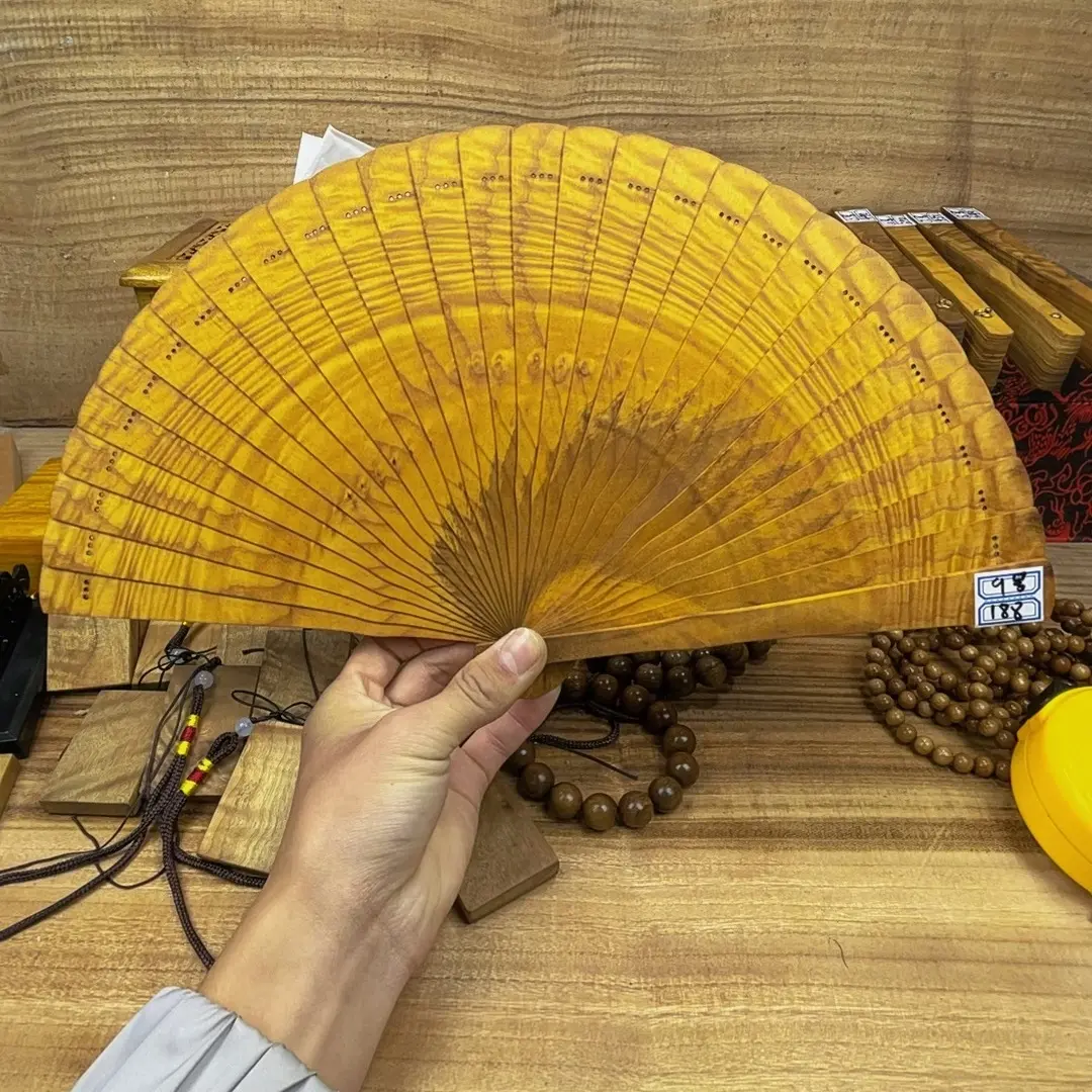 满水波古风雕刻扇子可收藏送礼  9号