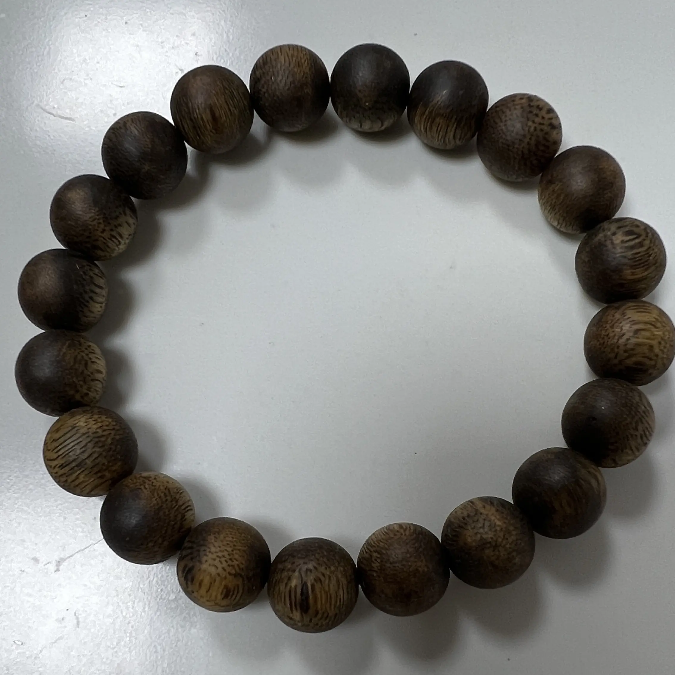 增香沉香木单圈圆珠手串天然楠老料文玩佛珠男女款级10mm