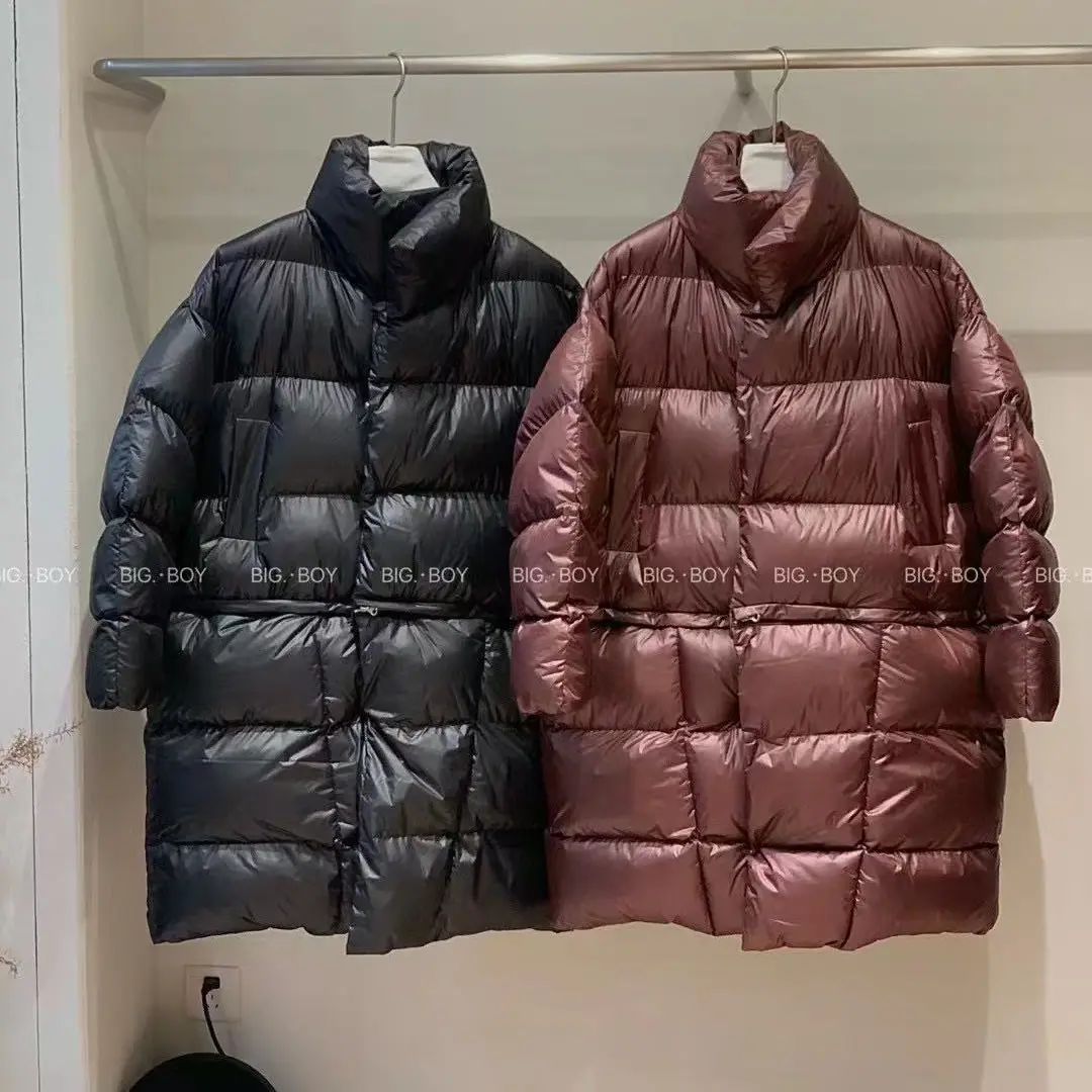 高品质韩系冬季加厚两穿棉服男女宽松长款撞色百搭保暖外套上衣