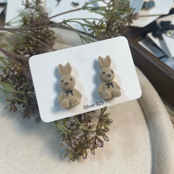 合金布艺耳饰 古风耳饰金色耳环