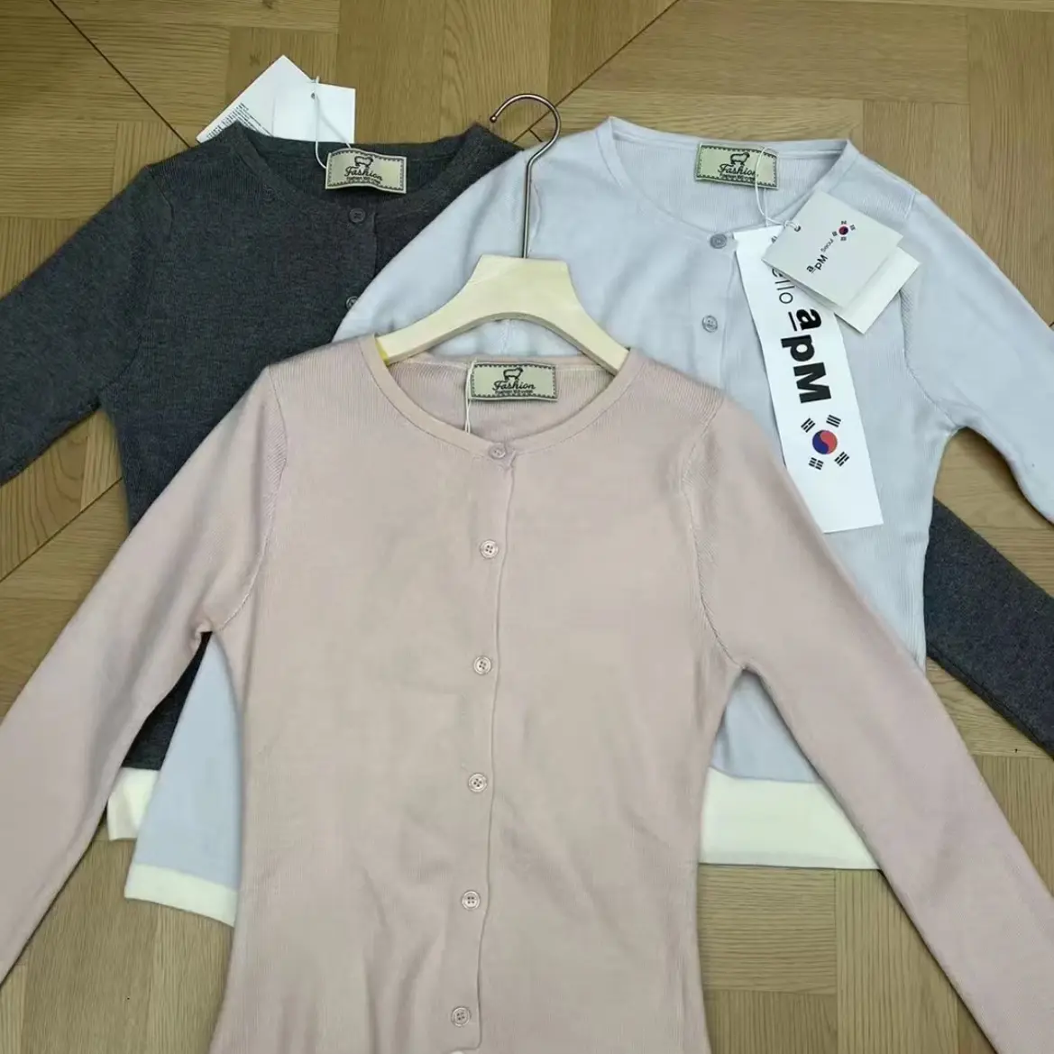 【dd】韩系假两件针织长袖自留款~超舒服