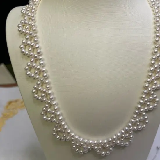 手工编织天然淡水珍珠项链