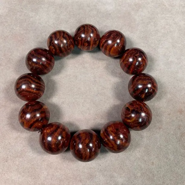 海南黄花梨紫红油梨2.0手满纹手串降香黄檀材质保真