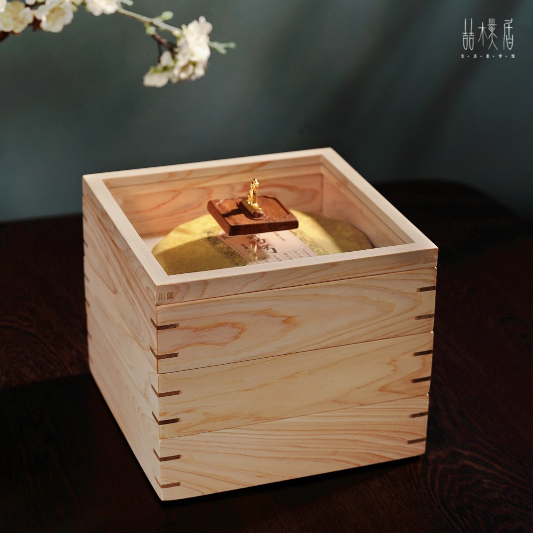 桧木叠叠盒收纳盒桌面收纳糕点储物家用复古木盒子实木