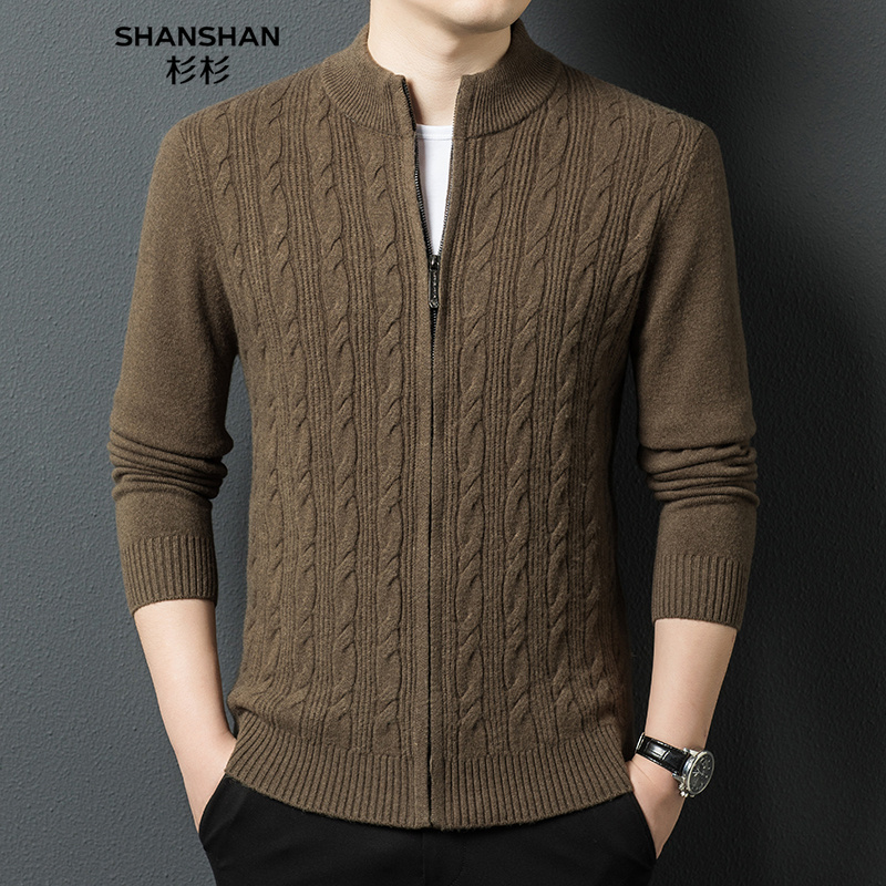 杉杉【可机洗 新款100%纯羊毛】亲肤舒适易搭理轻奢羊毛衫ST5247