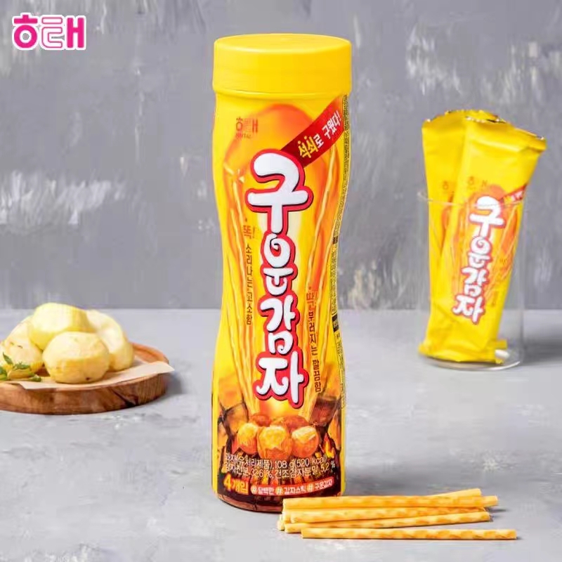 海太韩国进口海太烤薯棒 炭烤土豆条饼干棒儿童小吃零食碳烤味儿