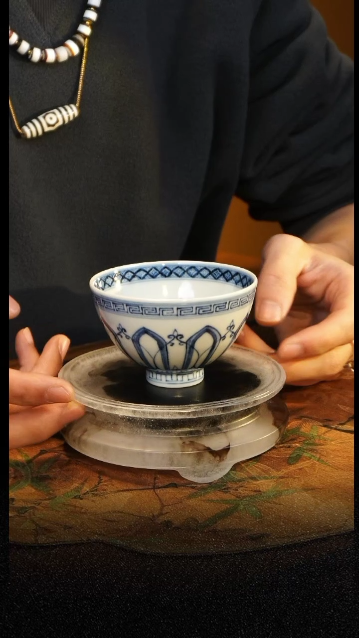 【闪购商品】青花和靖永乐鸡心杯