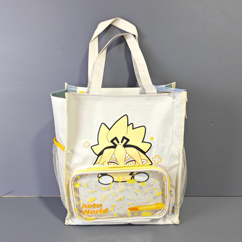 超值卡通大容量牛津布男女学生补习袋手提袋拉链包PVC笔袋