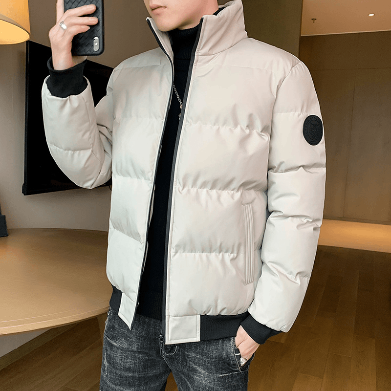 棉衣男士外套秋冬季2025新款宽松棉袄男装加厚连帽修身休闲棉服