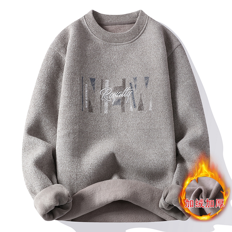 条纹毛衣男士秋冬季潮牌宽松设计感休闲针织衫外套男生圆领线衣服