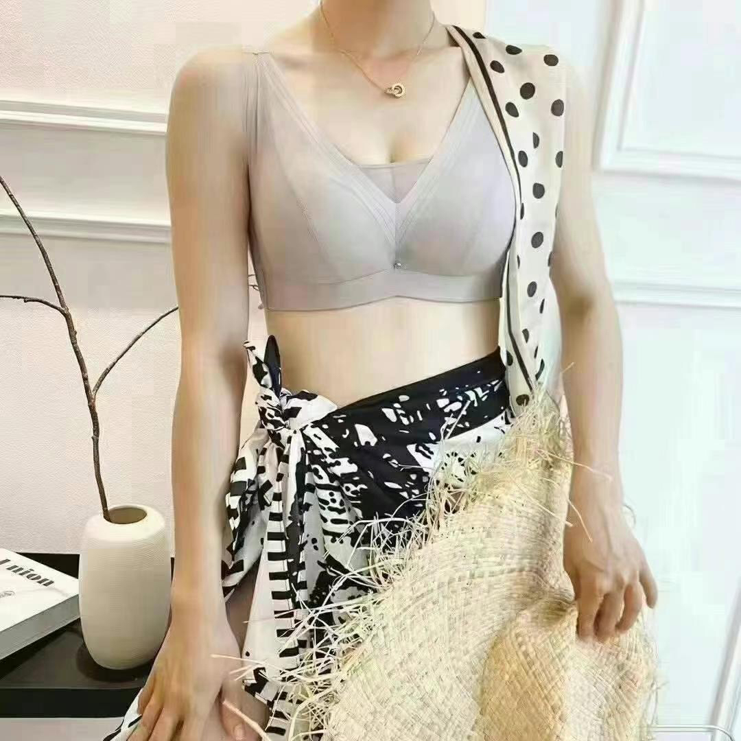 9325光面乳胶超薄CD全罩杯记忆软钢圈大胸显小收副乳聚拢文胸