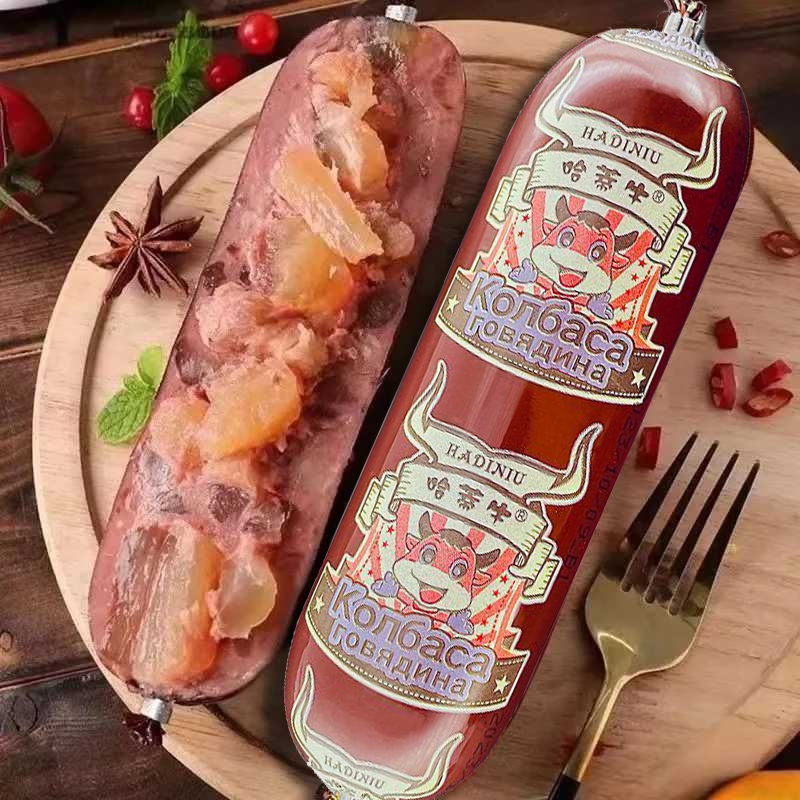 【哈蒂牛牛筋肠】俄罗斯风味牛筋肠180g*10根美食牛筋肠火腿肠商品图