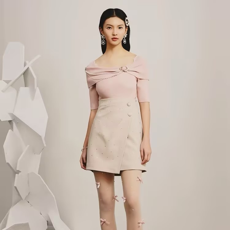 【彭彭echo专属】MAXRIENY摩登新中式感针织衫上衣女春季新款