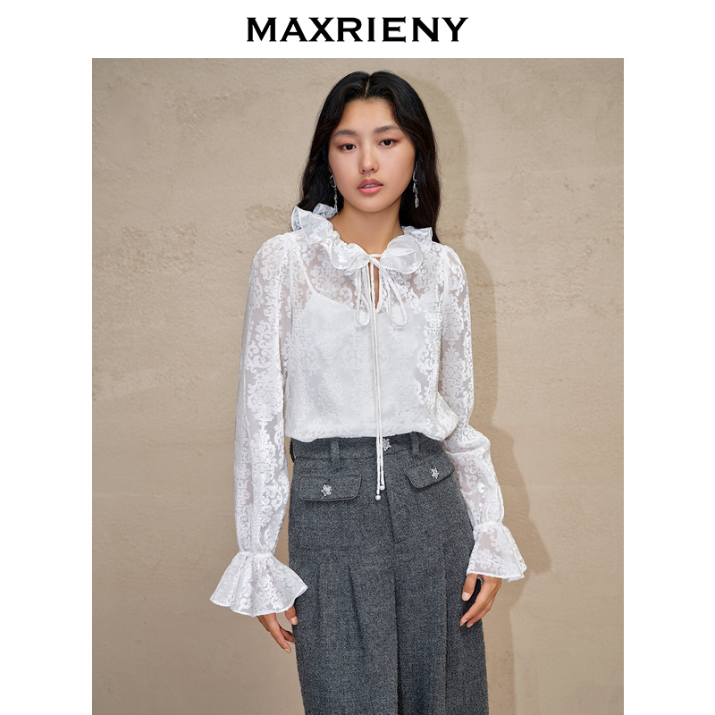 【诗语专属】MAXRIENY浪漫宫廷感提花上衣