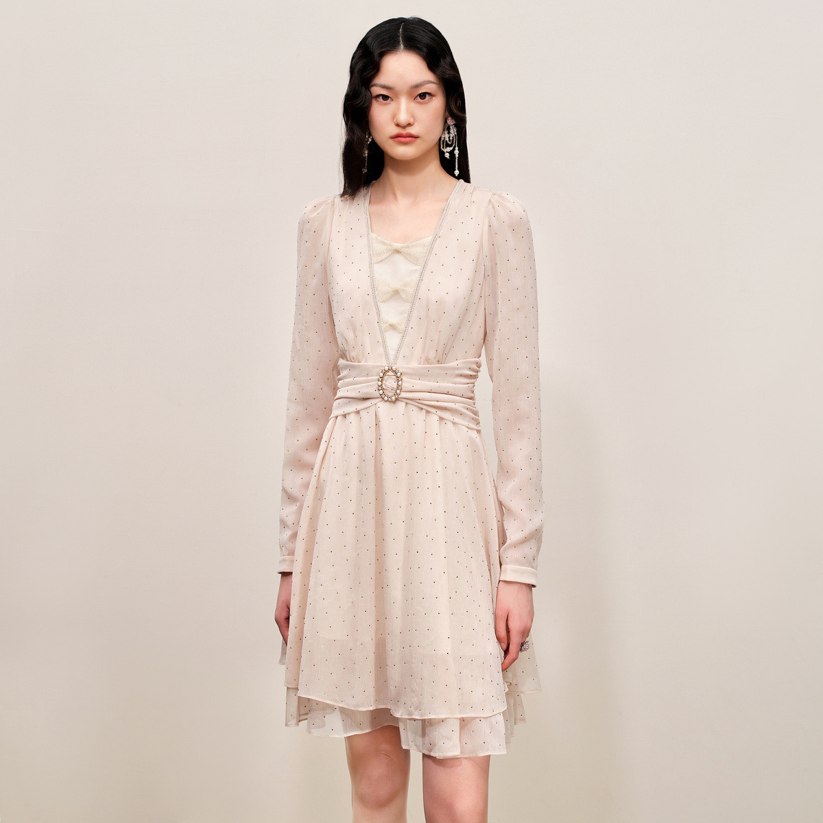 【芊芊专属】MAXRIENY浪漫连衣裙秋季甜美仙女裙子修身显瘦