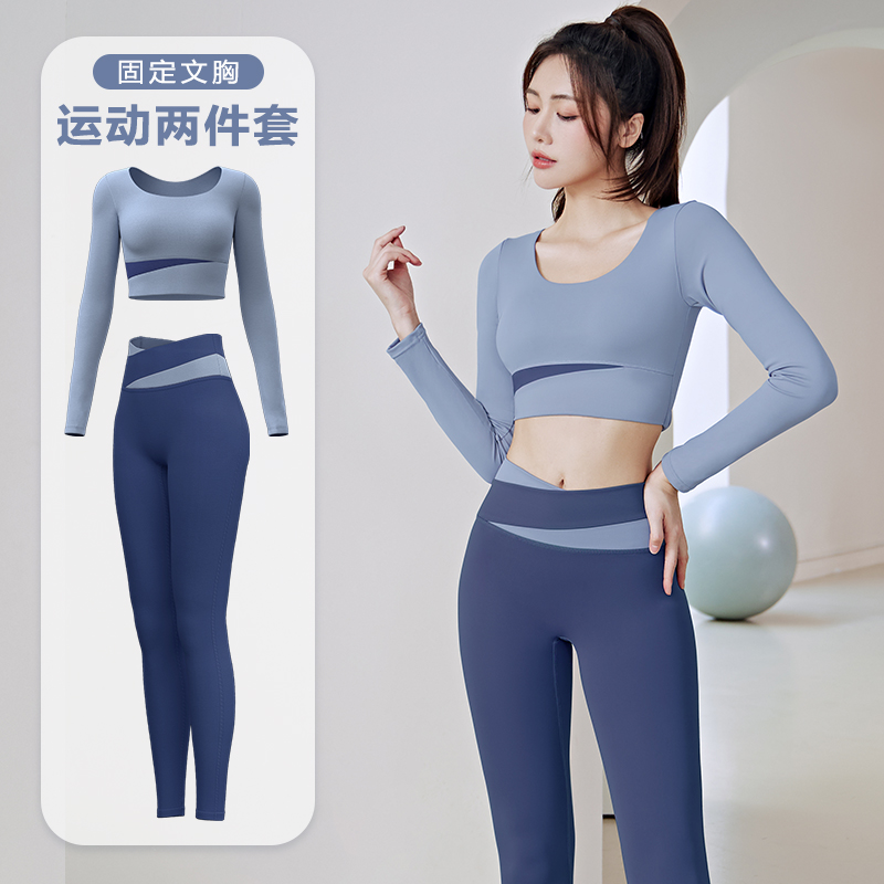 K.G【两件套】瑜伽服健身套装带胸垫跑步健身运动显瘦夏季女