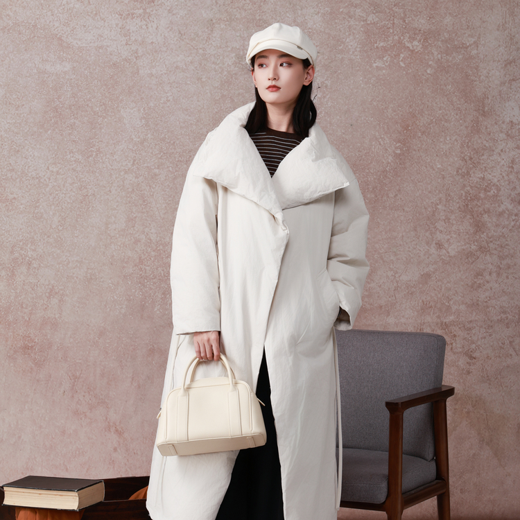 西町村屋大棉被长款保暖羽绒服女冬季新款休闲宽松外套XX9D10023