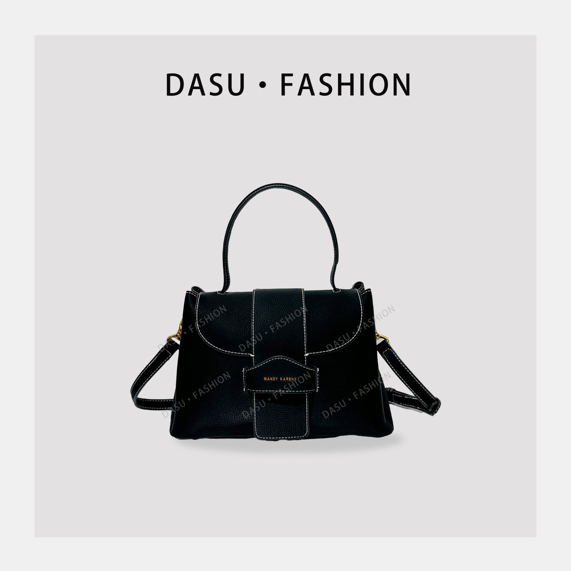 【苏总专属】FES-5093-黑色轻奢女士时尚潮流气质小众腋下包斜挎包