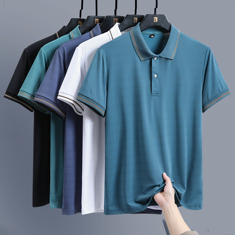 VANCL/凡客诚品2023男士夏季冰丝透气POLO衫速干半袖翻领运动上衣