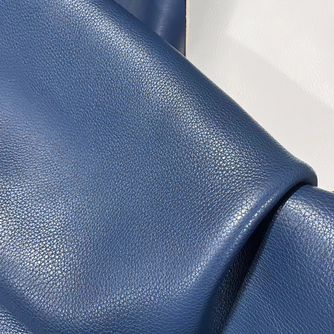 海水蓝全粒面自然摔头层牛皮手工diy皮料 2.0厚 手感骨软