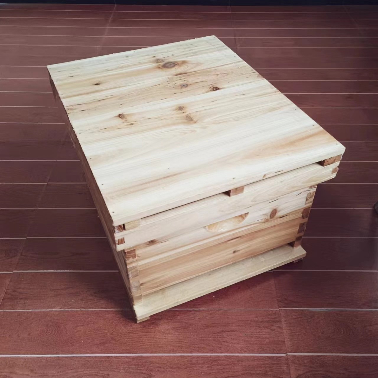 41.51外煮蜡户外标准十框蜂箱老杉木凹凸拼接