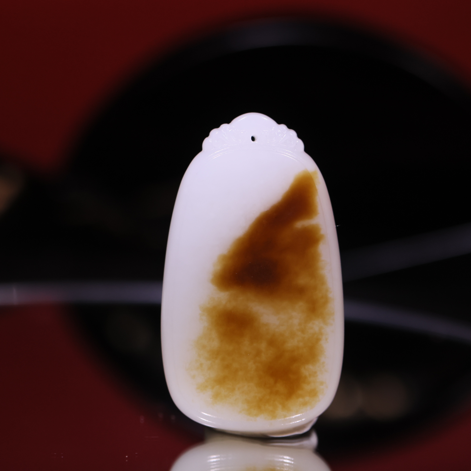 【新疆马爷珠宝】新疆山料糖白吊坠