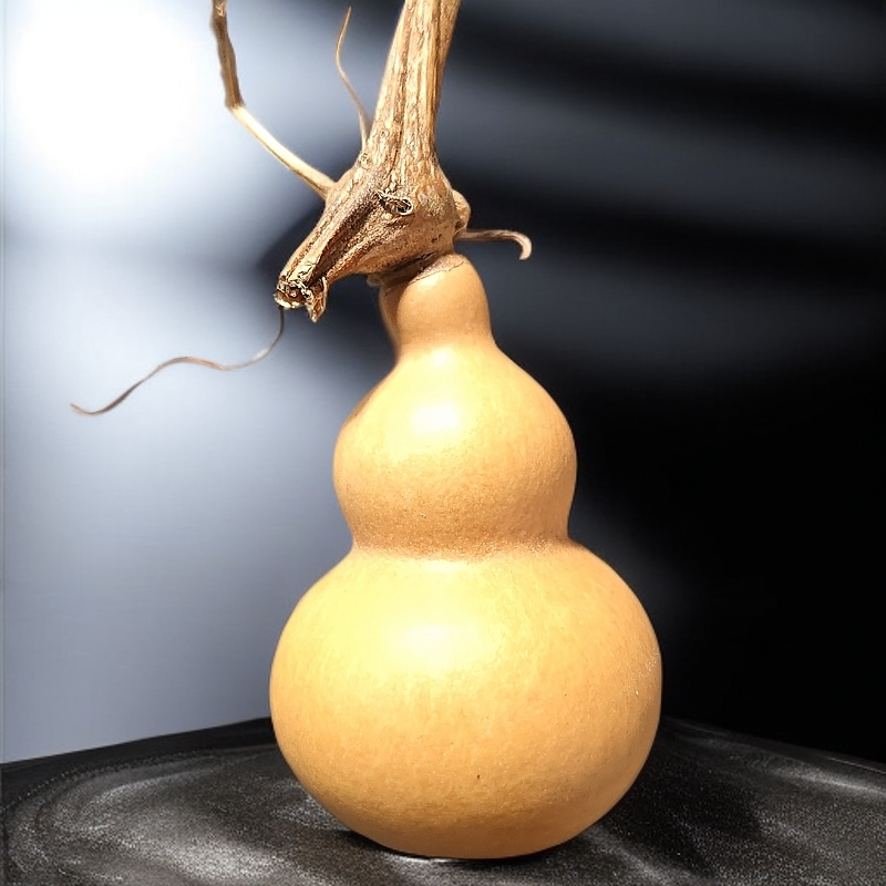 [直播间专属链接]天然文玩手捻葫芦小手把件龙头设计福禄摆件精品