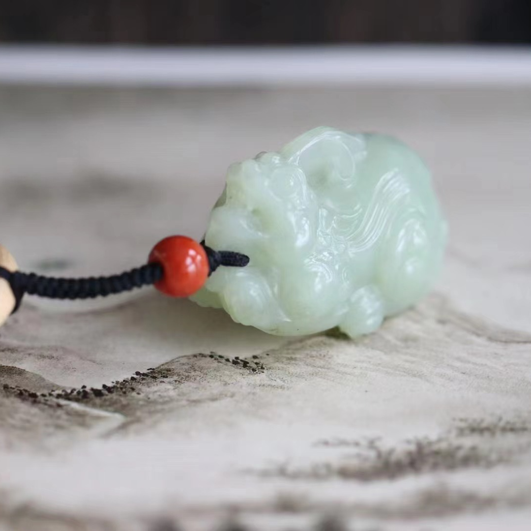 庭硕 和田玉貔貅摆件手把件 招财进宝 52mm*32mm高31mm 70克左右