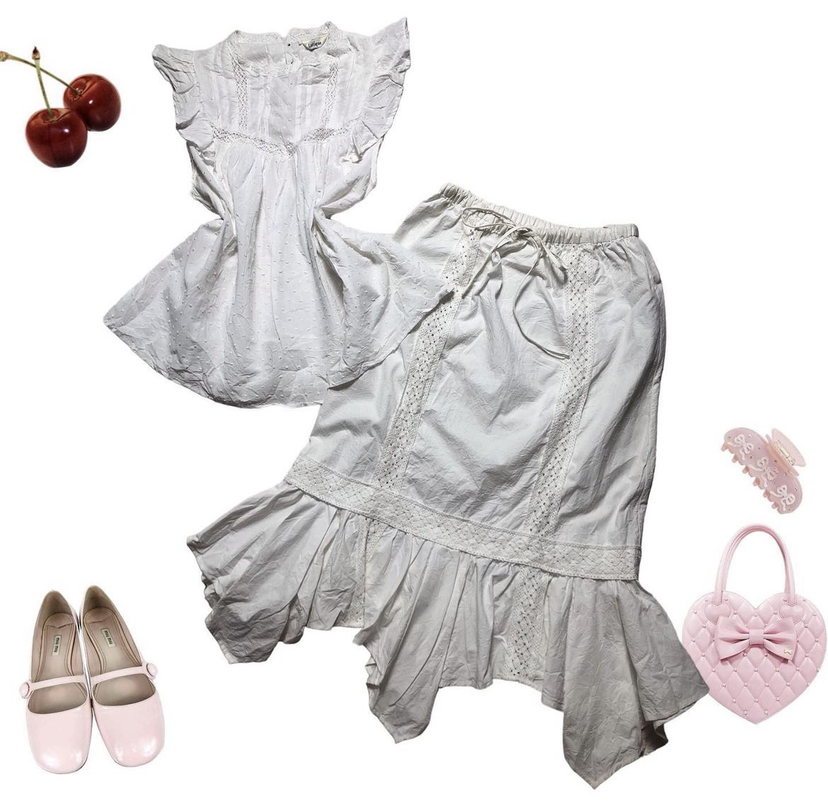 古着vintage孤品少女连衣裙吊带半身裙睡裙209-499