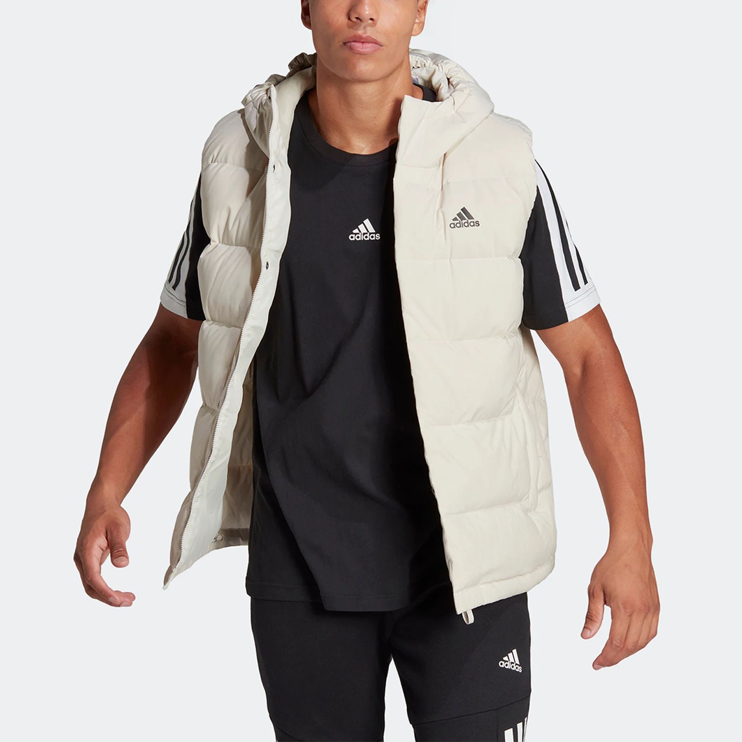 Adidas/阿迪达斯正品2024冬季男款运动保暖羽绒马甲HE1462