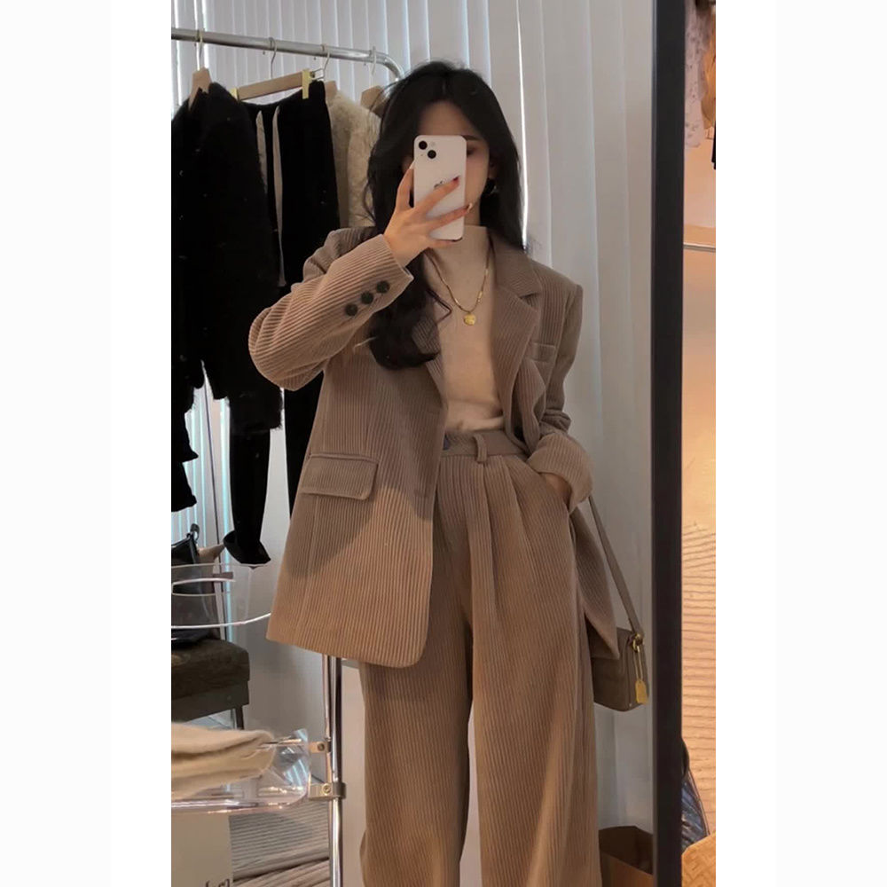 法式气质搭配一整套富家千金高档小香风御姐西装两件套装女