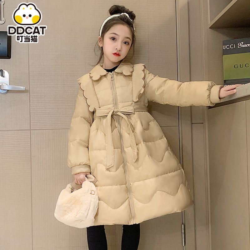 童装潮款YY女童冬款衣中大童女孩服韩版羽绒袄加厚保暖中长款冬装