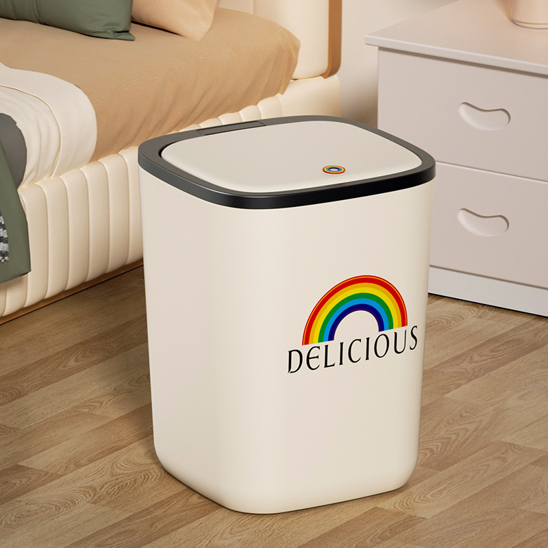 垃圾桶家用新款客厅轻奢高档大号大容量卫生间厨房卧室带盖桶塑料