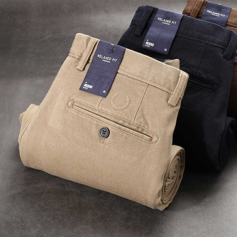 秋冬男裤2025新款抗皱免烫酵洗柔软舒适百搭直筒潮流男士休闲裤厚