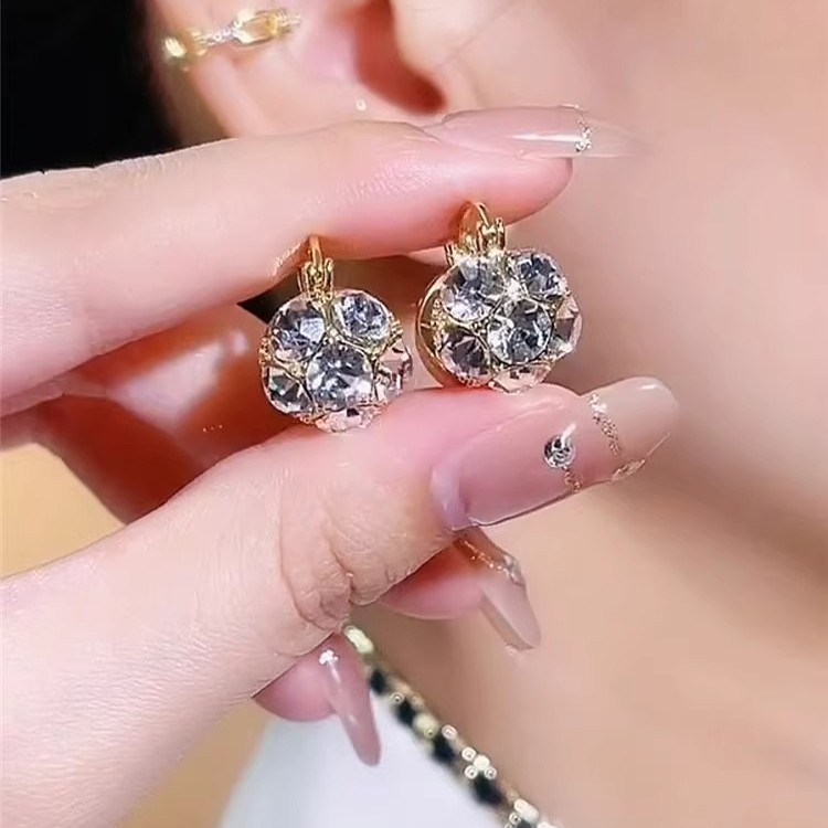 合金耳饰 轻奢复古高级感双面耳扣小众设计感耳环2024新款火爆款