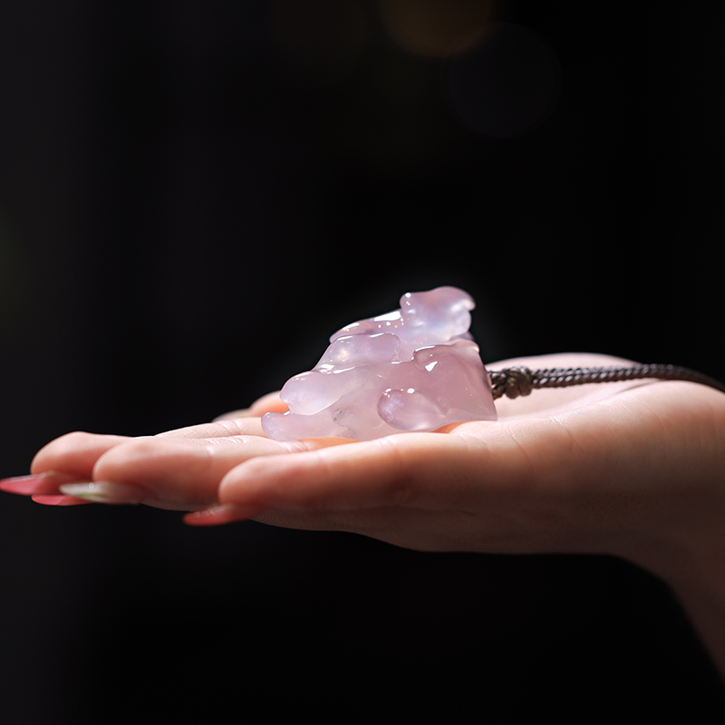 庄家翡翠【形意】冰雪消融 天然缅甸翡翠挂件翡翠定制收藏送礼