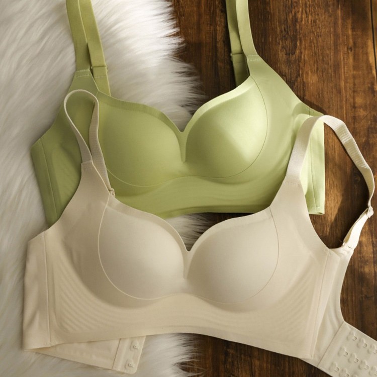 内衣女小胸无钢圈舒适上托聚拢无痕调整型防下垂收副乳文胸罩光面