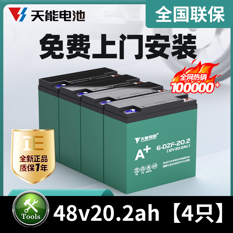 天能电动车电池48V20AH铅酸蓄电池雅迪爱玛二三轮车石墨烯电瓶